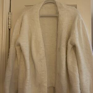 Cozy Open-Front Cream Cardigan Sweater